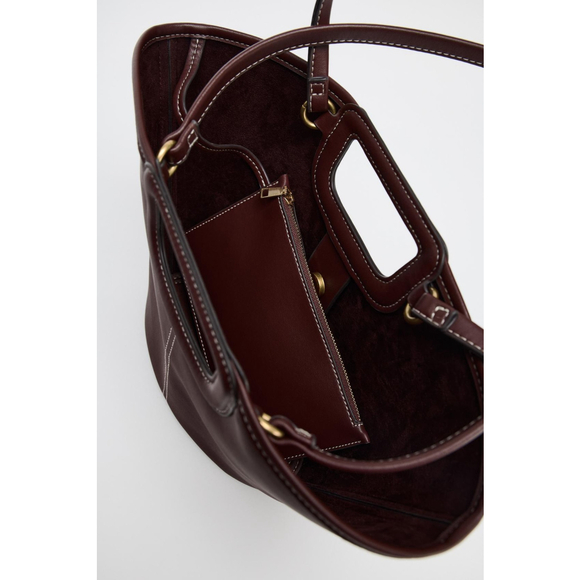 Zara Topstitched Shopper Bag - Picture 4 of 7